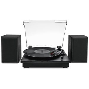 Toca-discos Victrola Montauk com Bluetooth 3 Velocidades Alto-falantes Estéreo Saída RCA Entrada Auxiliar de 3.5mm Tampa Removível