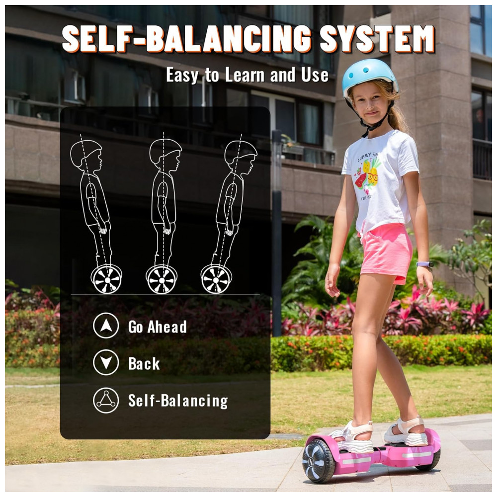 Patinete SIMATE com Alto-falantes Bluetooth, Rodas com LED Coloridas, Controle pelo Aplicativo, Motores Duplos de 250W, Velocidade Máxima de 13,7 km/h - Imagem 4