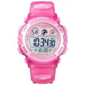 Relógio Digital com Cronômetro para Crianças de 5 até 15 Anos GOLDEN HOUR Rosa Claro