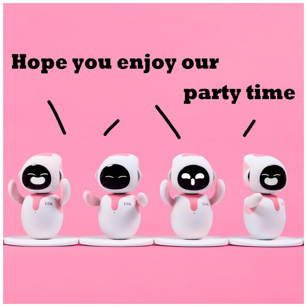 Robô Companheiro Inteligente Branco e Rosa – Eilik Interactive Robot Pet, Programável e Interativo para Crianças e Adultos - Imagem 5