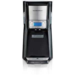 Máquina de Café Expresso Programável 12 Xícaras com Reservatório Cromado 110V 950W Hamilton Beach Preta