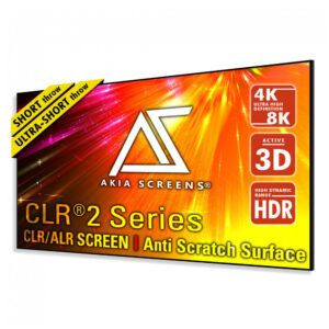 Tela de projeção fixa ALR 103" Akia Screens cinza 16:9 CLR2 4K 8K 3D para projetor curto e ultracurto