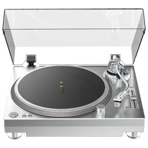 Vitrola Toca Discos Retrô Vitrola 2 Velocidades com Bluetooth e Alto Falantes Embutidos 110v DIGITNOW Prateado