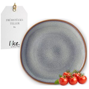 Prato para Jantar Elegância e Praticidade em Sua Mesa com Formato Redondo e Material de Barro e Cerâmica Villeroy Boch Cinza e Bege