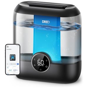 Umidificador Inteligente Dreo para Quarto Top Fill de 6L de Névoa Fria para Ambientes Grandes 60 Horas de Autonomia Silencioso Luz Noturna Preto