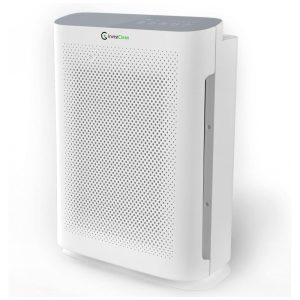 Purificador de Ar 4 em 1 para Ambientes até 118m² com Filtro H13 HEPA 4 Velocidades Ionizador - Carbono e Luz UV 110V 90W InvisiClean IC-5018 Branco