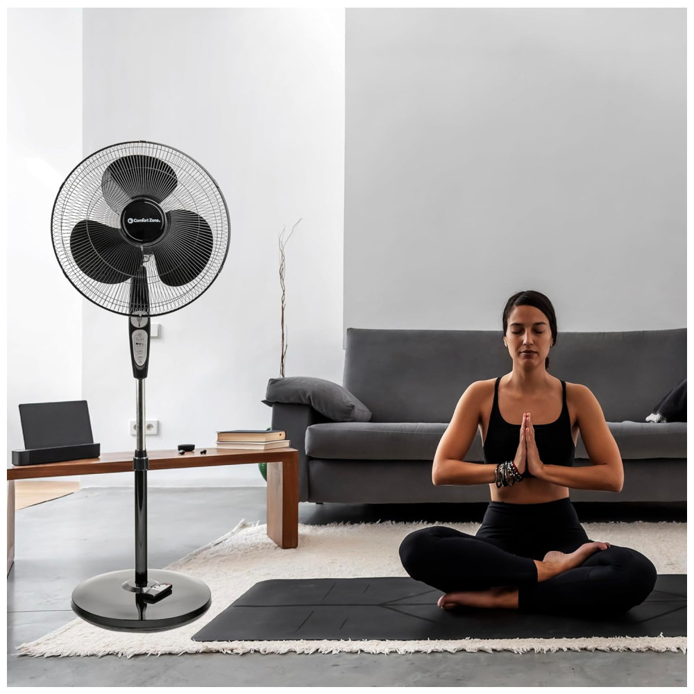 Ventilador de Coluna 3 Velocidades Ajustáveis 110V COMFORT ZONE CZST181RBK Preto - Imagem 7