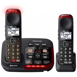 Telefone sem Fio Bluetooth com Identificador de Chamadas por Voz Inclui o Telefone Adicional KXTGMA44B Panasonic KXTGM430B