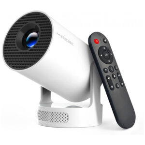 Projetor Magcubic Mini com WiFi 6 e Bluetooth 5.4, Suporte 4K, Alto-falante Soundbase de 5W, Keystone Vertical Automático, Projetor Inteligente