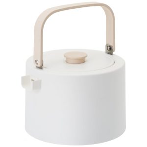 Chaleira de Chá 1 Litro em Aço Inoxidável com Desligamento Automático Dr.HOWS Branca