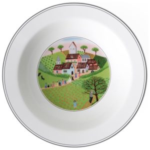 Prato para Salada de 19 cm Mais Elegância em Sua Mesa com Formato Redondo e Material de Porcelana Villeroy Boch Branco Colorido