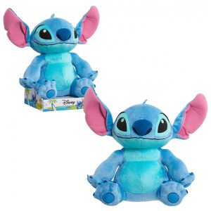Pelúcia Stitch 27 cm de Altura com Tecidos Plush Super Macios para Crianças Acima de 2 Anos Disney Azul