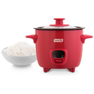 Mini Panela de Arroz Elétrica 1L com Função de Manter Aquecido 200W 110v DASH DRCM200GBRD04 Vermelho