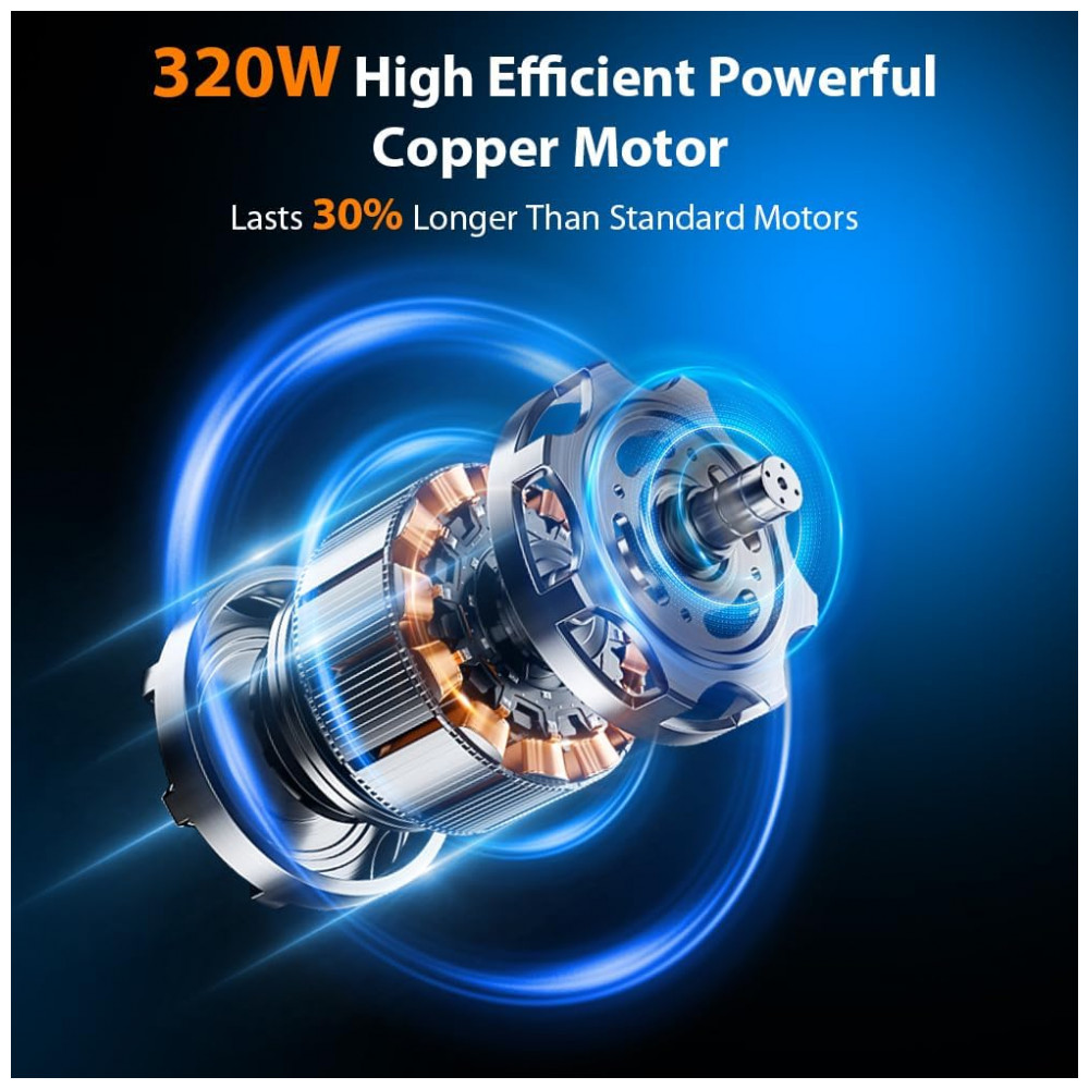 Ventilador Industrial de Tambor LifePlus 61 cm Preto Alta Velocidade 8900 CFM 3 Velocidades Inclinação Ajustável 360° Modelo FGD-24T 110V - Imagem 5