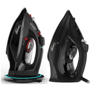 Ferro de Passar a Vapor em Aço Inoxidável 110V OMAIGA Preto