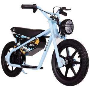 Bicicleta Elétrica Sem Pedal para Crianças de 6 a 11 Anos até 16km 24V Droyd Azul