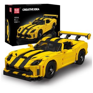 Kit de Construção Carro Dodge Viper com 1236 Peças para Crianças e Adultos Mould King Amarelo