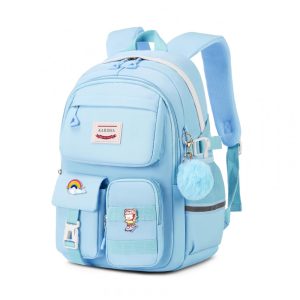 Mochila escolar MUSEVOS com múltiplos bolsos para meninas estrutura ergonômica