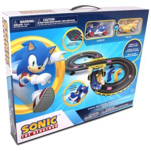 Pista de Corrida com Contador de Voltas Inclui Sonic e Tails para Crianças de 5 Anos ou Mais NKOK Azul
