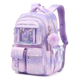 Mochila escolar PIG PIG GIRL roxa concha estilo ita bag 218 L
