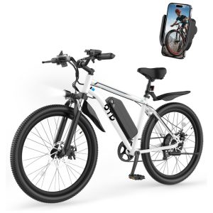 Bicicleta Elétrica OTD para Adultos com Suporte para Celular 45 Milhas de Alcance Bateria Removível de 48V 624Wh Motor de 800W Velocidade de 28MPH