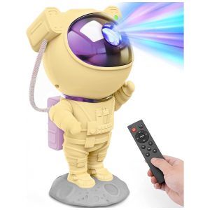 Projetor de Galáxia Astronauta Luz Espacial Projetor de Estrelas Galáxia com Controle Remoto Lâmpada Espacial Céu Estrelado para Decoração de Quarto