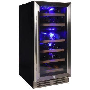 Koolatron Adega de Vinhos Embutida Refrigerador de Vinhos 28 Garrafas Gabinete Embutido para Champanhe Vinho Tinto e Branco Dual Zone Autônomo
