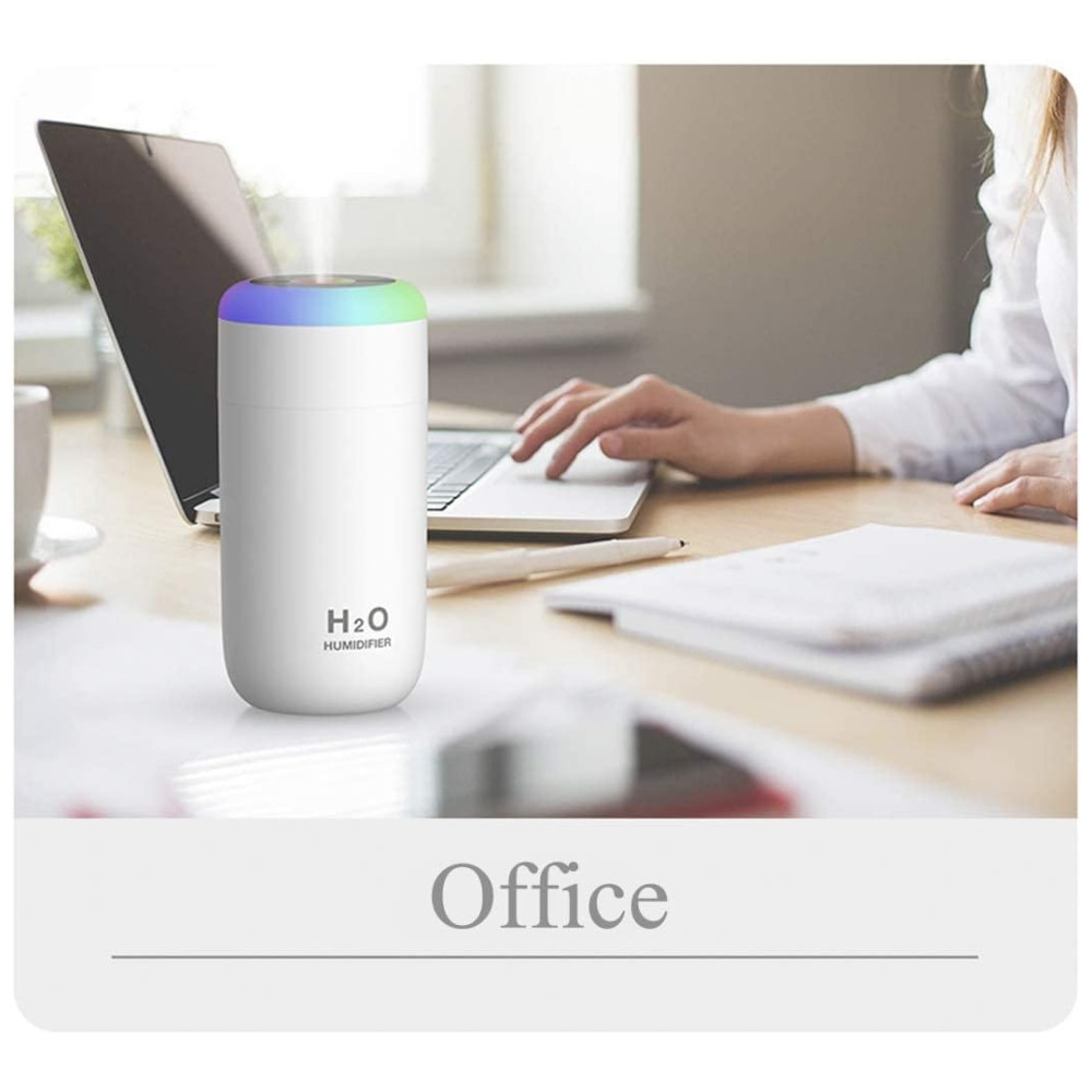 Mini Umidificador Ultrassônico Portátil 350mL com Desligamento Automático Silencioso 110v O MEI STARS Rosa - Imagem 7