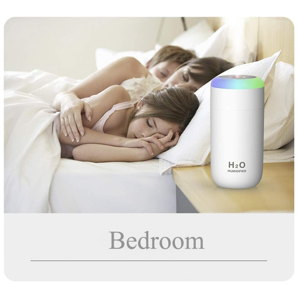 Mini Umidificador Ultrassônico Portátil 350mL com Desligamento Automático Silencioso 110v O MEI STARS Rosa - Imagem 8