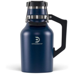 DrinkTanks Cooler Portátil para Garrafas de cerveja com Isolamento Duplo Aço Inox Azul