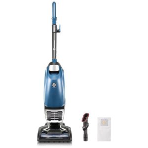 Aspirador de Pó Vertical Vacmaster UB0302E Azul 26L com Bolsa Leve e Potente com Sucção de 2 Motores e Filtração HEPA Luz LED para pelos de Animais