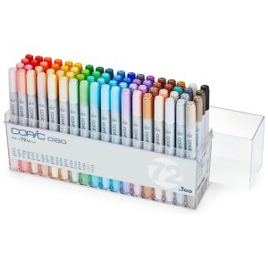 Kit de Canetas Profissionais com Base em Pé 72 Peças Copic