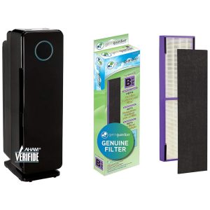 Germ Purificador de Ar com Filtro HEPA com Desinfetante UV de Bactérias GUARDIAN TECHNOLOGIES Preto