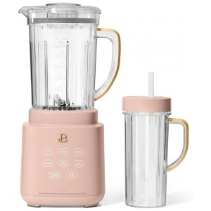 Liquidificador de bancada Beautiful PowerExact Rosé 700W jarra Tritan 147L copo individual 590ml 3 velocidades 4 programas 110V