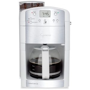 Máquina de Café Expresso com Moedor Cônico e Jarra de Vidro 110V 900W TEAM GS Branca