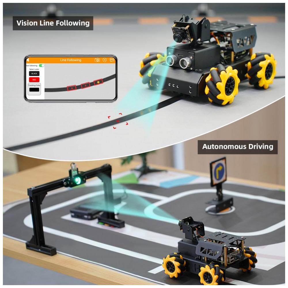 Hiwonder TurboPi – Robô Educacional com Chassi Mecanum, ROS2 e Suporte a ChatGPT – Kit Avançado com Câmera 3D, Lidar TOF e Navegação Autônoma - Imagem 5