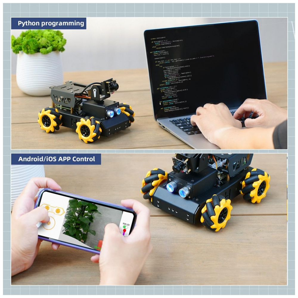 Hiwonder TurboPi – Robô Educacional com Chassi Mecanum, ROS2 e Suporte a ChatGPT – Kit Avançado com Câmera 3D, Lidar TOF e Navegação Autônoma - Imagem 8