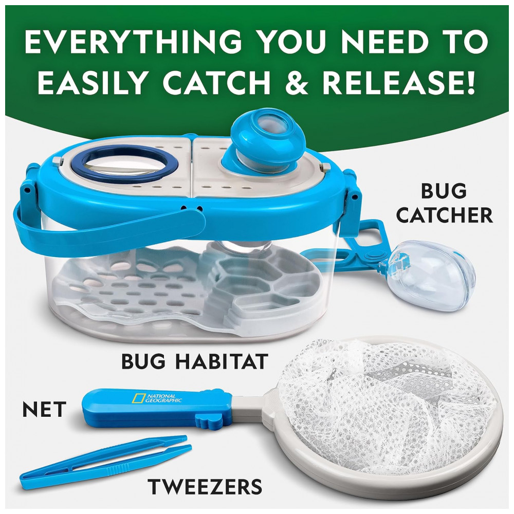 Kit de Exploração de Insetos – Habitats, Rede, Pinças, Aprendizagem STEM, Presente Educativo para Crianças, National Geographic - Imagem 5