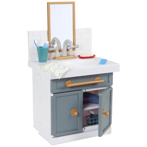 Pia Interativa Playset com Torneira Real e 12 Acessórios para Crianças Acima de 2 Anos Little Tikes Colorida