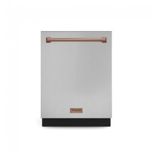 Lava-louças de embutir 60cm Gordon Ramsay THOR Kitchen inox com acabamento rose gold 8 ciclos LED 110V