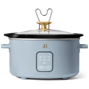 Panela elétrica de cozimento lento Beautiful 4L azul 1500W 110V painel touch