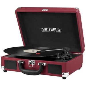 Vitrola Toca Discos 3 Velocidades com Bluetooth 45 RPM 110v VICTROLA VSC 550BT ML Vermelho