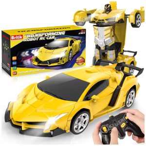 Carro de Controle Remoto Transformável para Crianças de 4 a 8 Anos - Brinquedo para Meninos - Britik