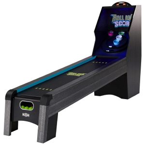 Mesa de Jogo Roll and Score com Luzes LED Marcador Digital e Sons Divertidos de Fliperama Hall of Games Preta e Azul