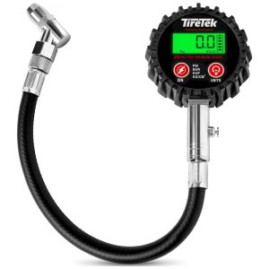 Medidor Digital de Pressão de Pneus 200 PSI Resistente Medidor de Pressão de Pneus em Aço Inoxidável Certificado ANSI Medição FácilTIRETEK