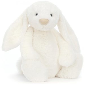 Coelho de Pelúcia Jellycat Bashful Luxe Luna Enorme 508 centímetros - Branco Clássico Presente Infantil