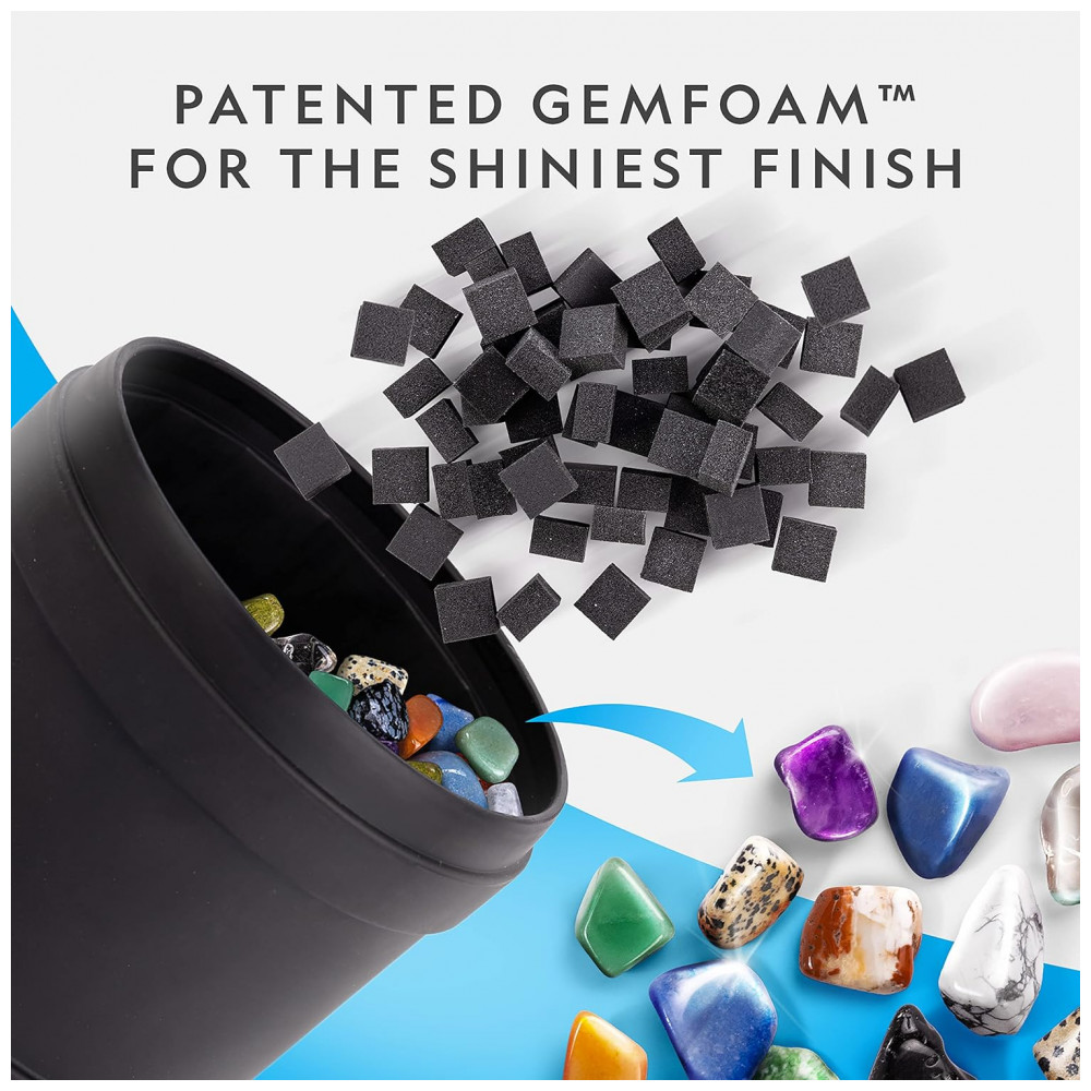 Hobby Rock Tumbler Kit – Polidor de Pedras à Prova de Vazamentos com Temporizador de 7 Dias, Kit Completo com Grit e GemFoam National Geographic - Imagem 6