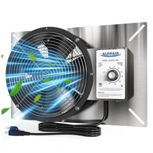 Ventilador de Parede com Termostato e Humidóstato Saída de Ar 20 m min 115V ALORAIR Prata