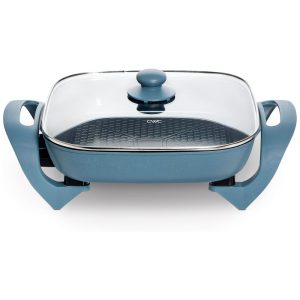 Frigideira Elétrica COOK WITH COLOR 30cm x 42cm com Revestimento Cerâmico Antiaderente Livre de Substâncias Nocivas 1400W Tampa de Vidro Controle de Temperatura