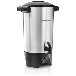 Urna de Café Hamilton Beach 45 Xícaras Prata Rápido Preparo e Dispensador de Bebidas Quentes 110V